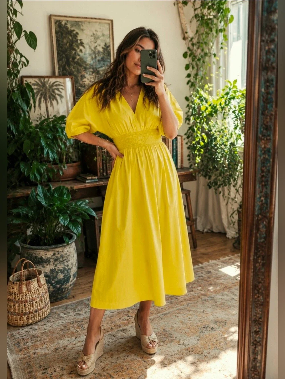 midi wrap dresses for women Dress With Pockets – Steppin' Out and an adjustable waist SANTA DRESS Ugly Prom Dress Everyone Color:Onyx Blossoms